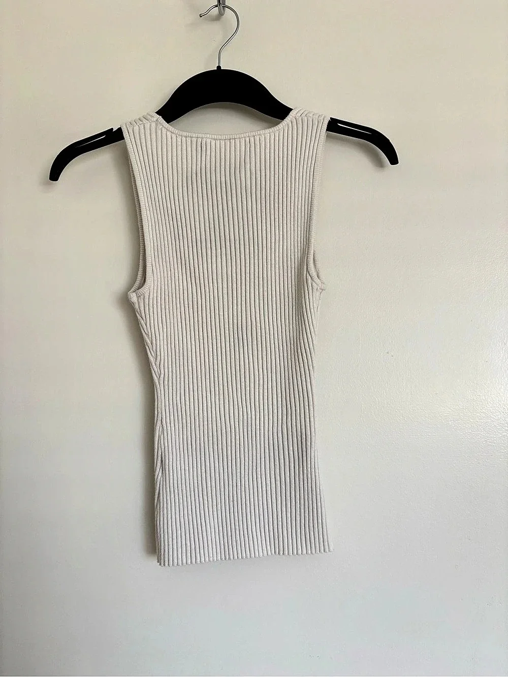 Ribbed Tank Top in Cream